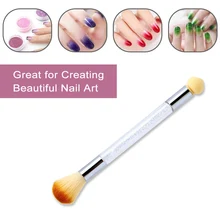 SOCHEAL פעמיים הסתיימו נייל מברשת ציפורניים ציור ציור עט קטיף מסמר מנקדים שיפוע עט ספוג ראש עם ריינסטון ידית(China)