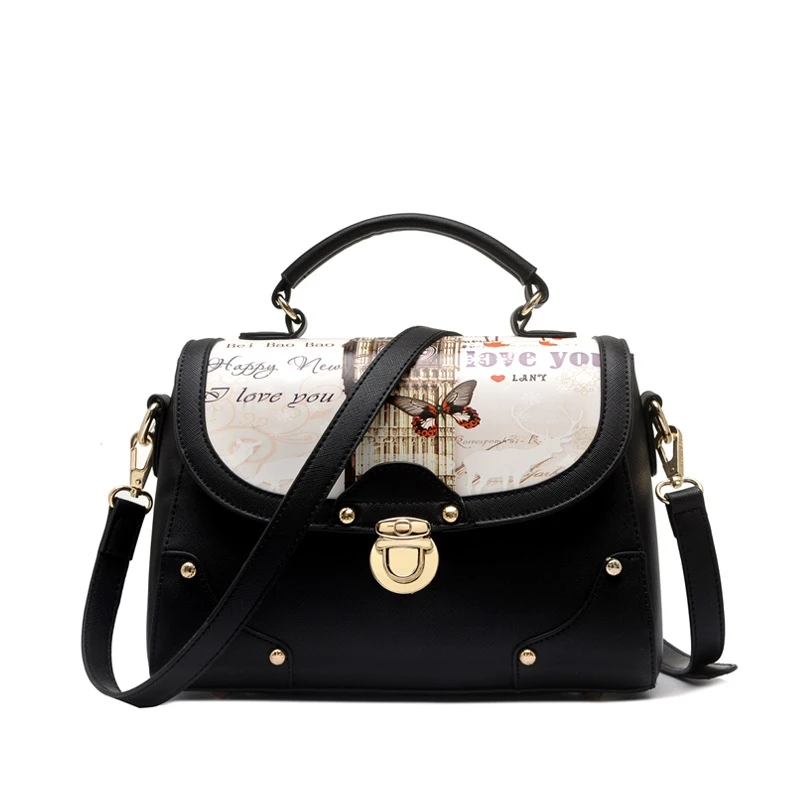 

High Quality Leather Ladies Top-Handle Bag Printing Pattern Women Shoulder Bag Handbag Tote Women Messenger Bag bolsas femininas