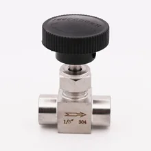 1/" BSP Женский Нитки 304 Нержавеющая сталь потока Управление отключения иглы Клапан 915 фунтов/кв. дюйм вода газ нефть