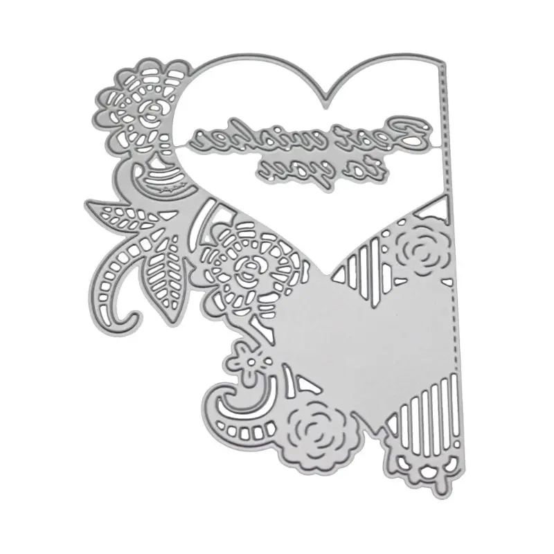  Heart Invitation Metal Cutting Dies Stencil DIY Scrapbooking Album Stamp Paper Card Embossing Craft - 33040360507