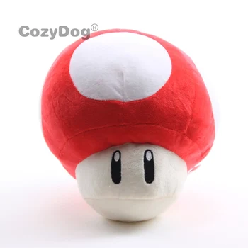 

Super Mario BrosRed Color Mushrooms Plush Toy Soft Dolls 10"25 cm Kids Gift