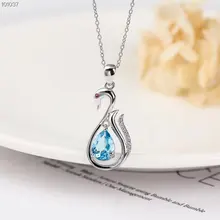 Оптовая продажа Трендовое серебро 925 пробы натуральное ожерелье