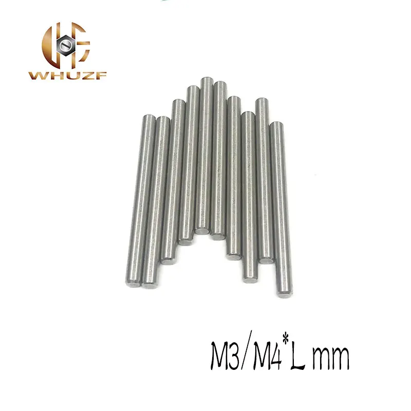 

20pcs Dowel Pins 304 stainless Steel M3/M4*L mm GB119 Threaded Cylindrical Pin For Mold Machine Tools