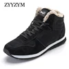 ZYYZYM Mens Bottes de Neige D'hiver Chaussures Pour Hommes à Lacets Style De Mode Sneakers Casual Peluche antidérapant Garder chaud Jeunes Coton bottes ► Photo 1/6