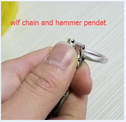 

lanseis 1pcs wolf chain and hammer pendant