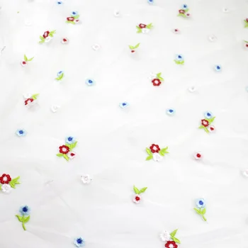 

5yards Flower embroidery dress fabric