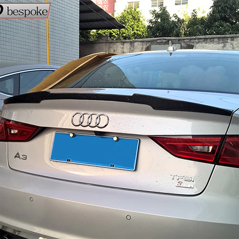 

A3 S3 S Line Carbon Fiber Car Rear Trunk Spoiler Lip Wing for Audi A3 S3 Sline 8VS Saloon Vario Style 2014-2016