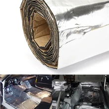 200x100cm 5mm Car Sound Insulation Cotton Firewall Deadener Heat Shield Insulation Foam Mat Deadening Mat Aluminum Foil Silver