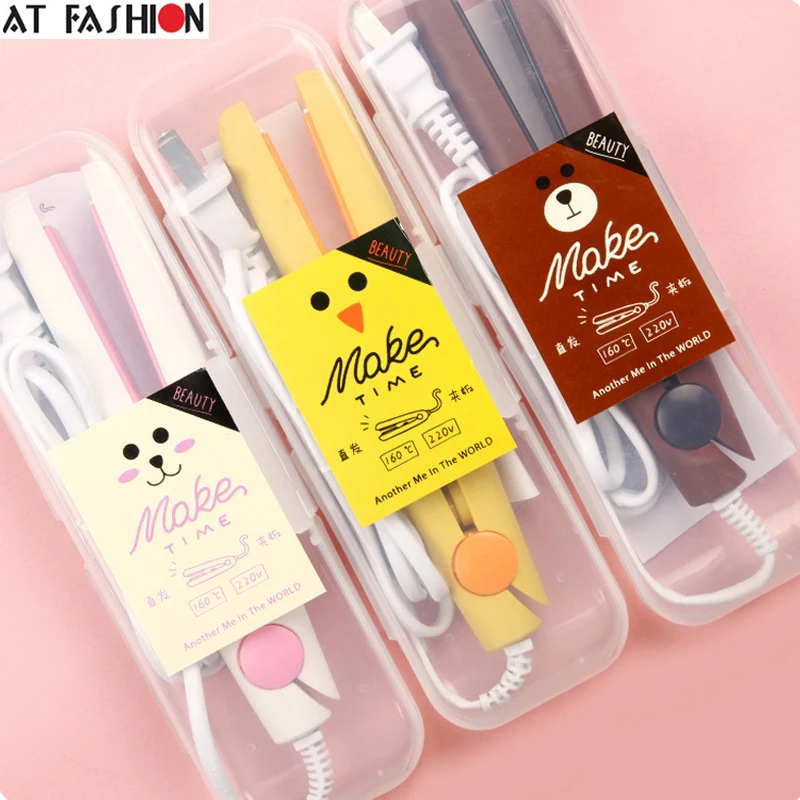 

At Fashion Mini hair straightener Professional hair tools smoothing corrugated Travel straightening irons flat irons for hair