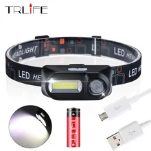 6000лм светодиодный налобный фонарь USB COB+ XPE, налобный фонарь для ночного бега, налобный фонарь, Перезаряжаемый для рыбалки, кемпинга, использования батареи 18650