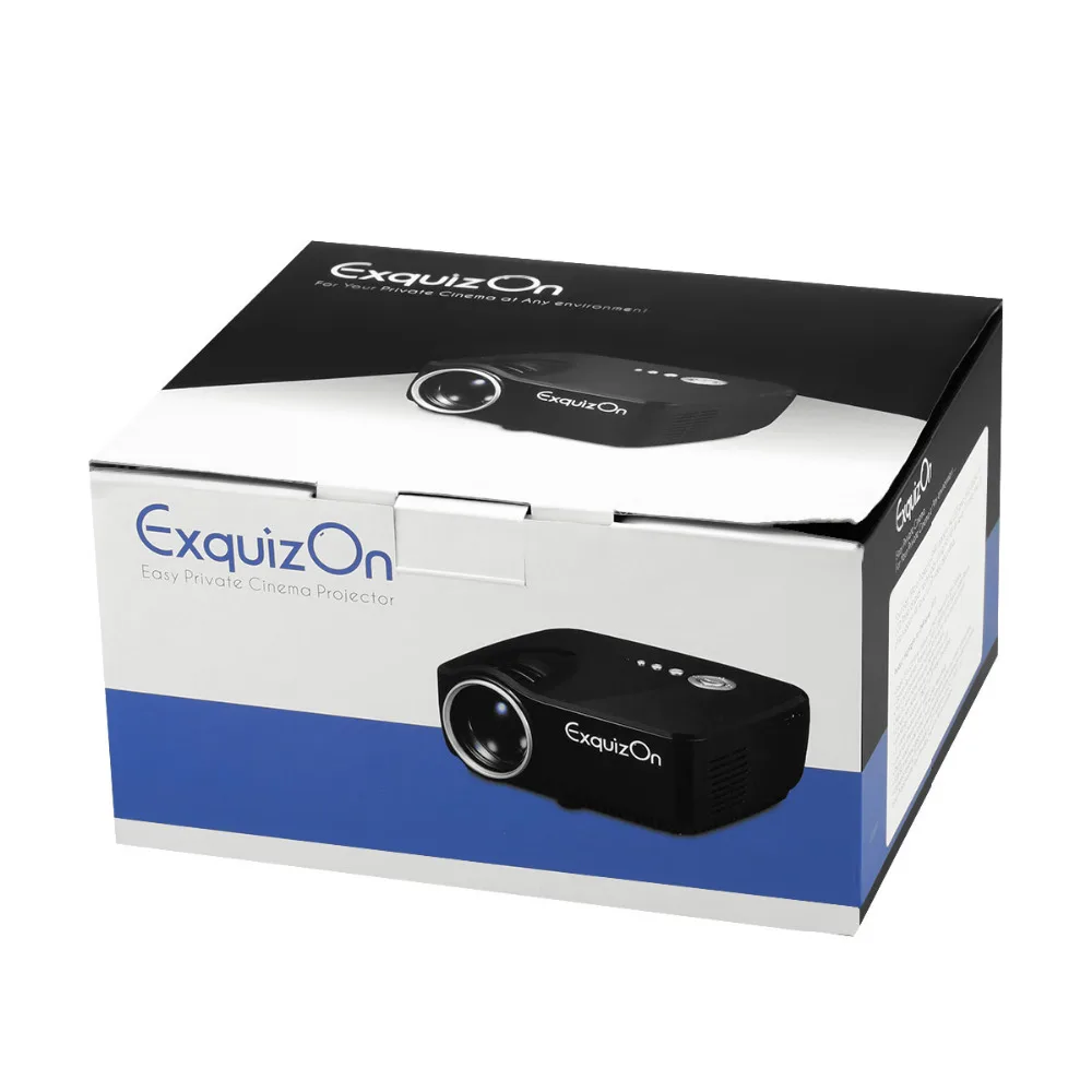 Exquizon GP70 lcd 800*480 проектор (опционально Android 4 Bluetooth wifi) HD 1080P 1800 люмен HDMI/VGA/USB