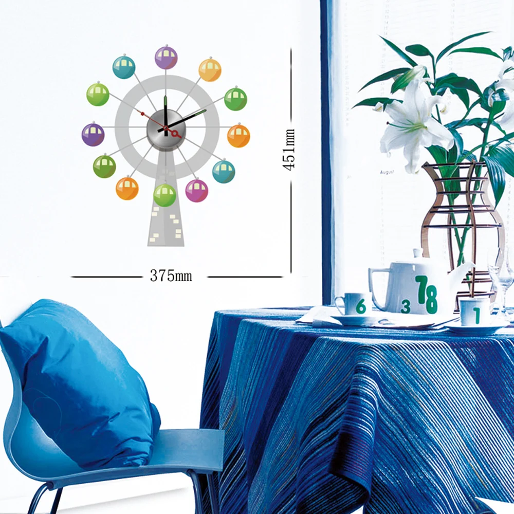 DIY Clocks Vinyl Designer Home Decor Wall Clock Sticker Mural Art Decals Dinning Room 10A045 in