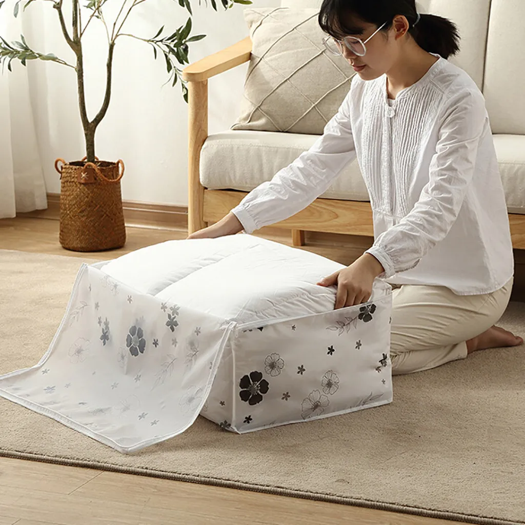 Foldable Storage Bag Clothes Blanket Quilt Closet Sweater Organizer Box Pouches Printed quilt bag quilt bag A30313