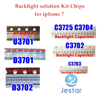 

2sets/lot for iPhone 7 Backlight solution Kit driver ICs U3701 (LM3539A1) +D3701+D3702+C3725+C3703+C3702