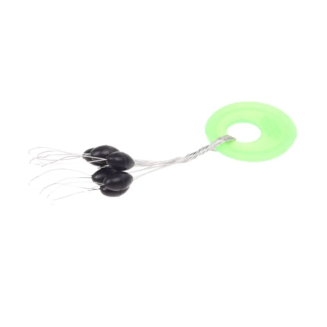 

New 100 Pcs Mini 6 in 1 Black Plastic Oval Fishing Bobber 5mm x 2.5mm