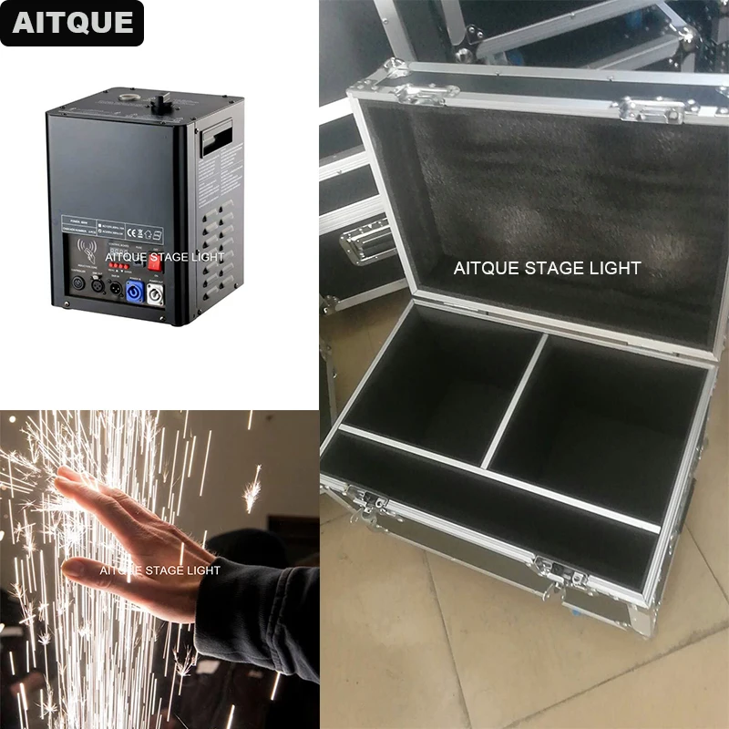 

(4lot/CASE)Stage Special Effects Wireless DMX Electric Cold Spark Fireworks Machine Safe old Spark Fountain Machine Flycase