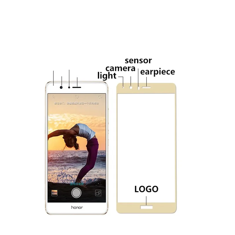 Полное покрытие закаленное стекло для HUAWEI honor V8 5 7 дюймов экран защитный смартфон