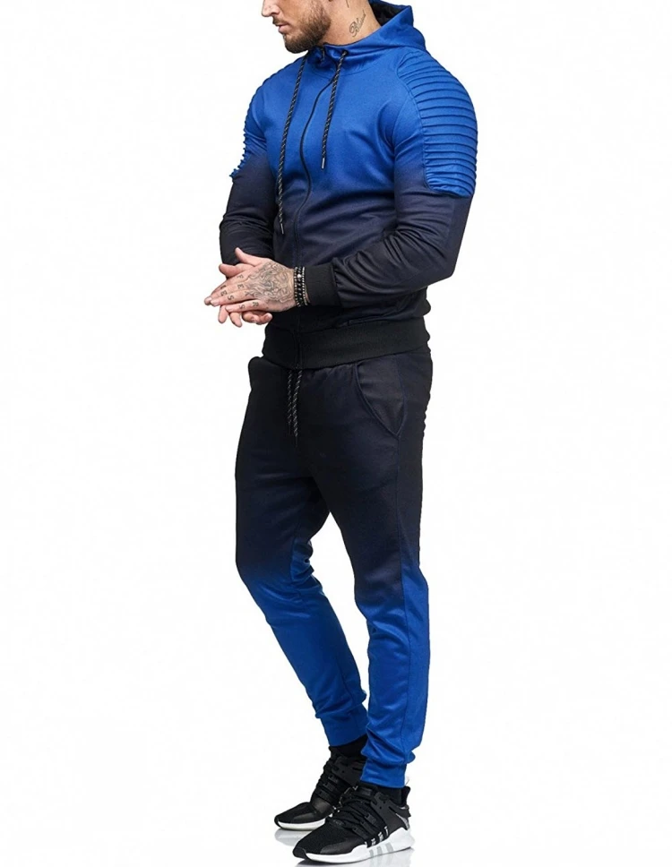Хёрд 2019 Для мужчин спортивные костюм модная куртка с капюшоном + штаны Спортивная одежда комплект из двух предметов хип-хоп Уличная