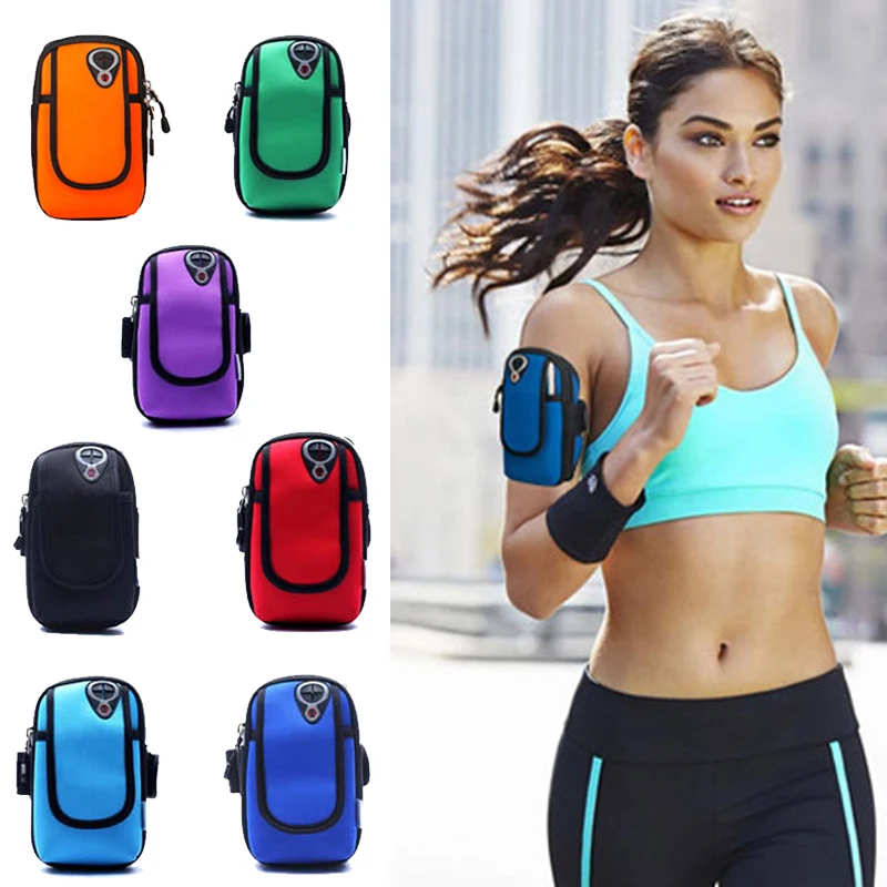 5 بوصة الرياضية الركض Gym الشارة شنطة جري الذراع المعصم الفرقة اليد حقيبة هاتف محمول حامل حقيبة في الهواء الطلق للماء النايلون اليد حقيبة