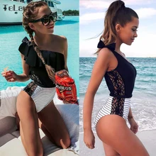 Сексуальный цельный купальник, женский купальник, кружевная одежда, монокини, Мягкий купальник, боди, купальник, на одно плечо, пляжная одежда для женщин