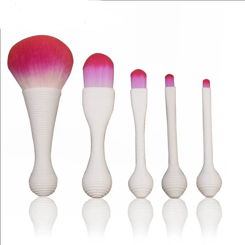 

AiceBeu 5pcs Soft hair Mini Cosmetic Makeup Brushes Power Foundation Eye Shadow Make Up Brushes with Display holder
