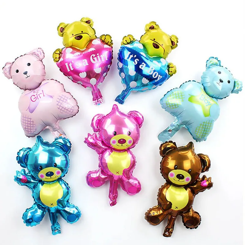 

1pc Mini Cartoon Teddy Bear Foil Balloon Birthday Party Balloon Decoration Valentine's Day Wedding Supplies ballo