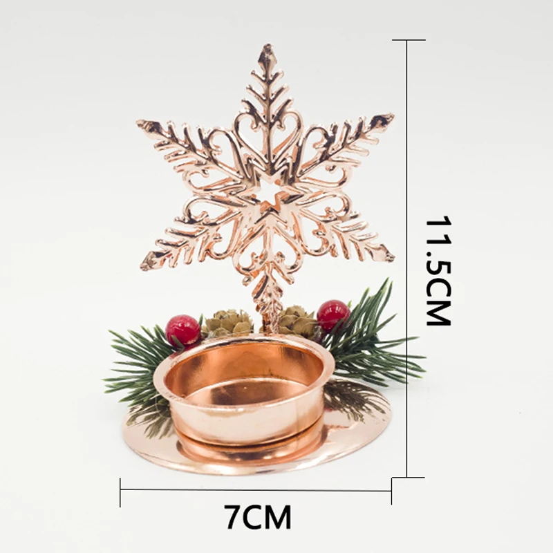 Noel Iron Candlestick Candle Holder Christmas Table DIY Decor For Home natal Tree Christmas Ornament New Year Gift navidad