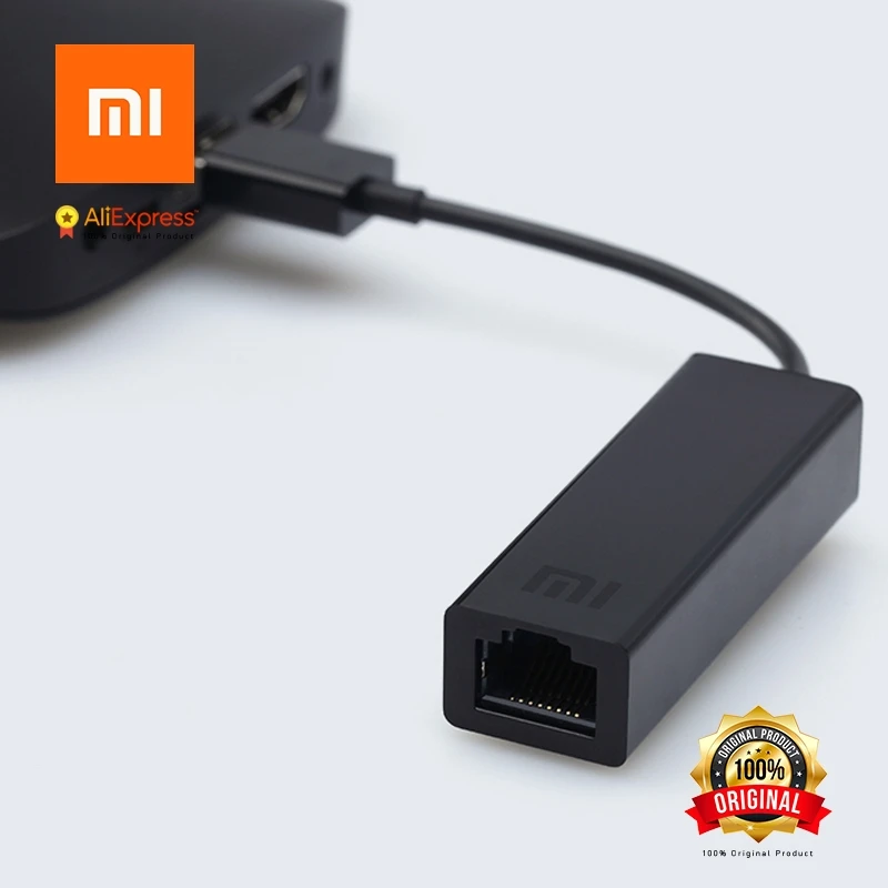 Оригинальный внешний Ethernet адаптер Xiaomi USB к RJ45 lan 10/100 Мбит/с для ТВ приставки xiaomi 3 Pro