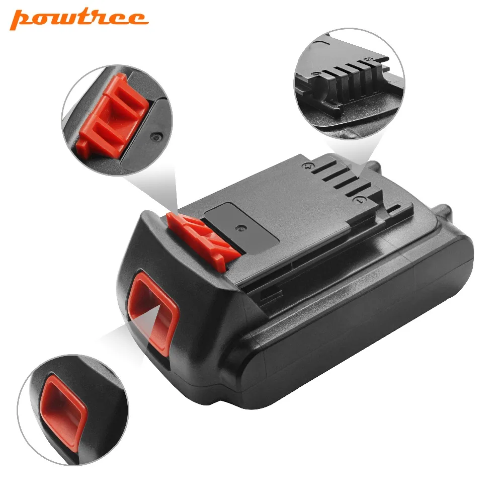 Kaufen 20 v 2000 mah Li Ion LBXR20 akku Für Black   Decker LB20 LBX20 LST220 LSW20 SSL20SB SSL20SB 2 ASL186K ASL188K l10