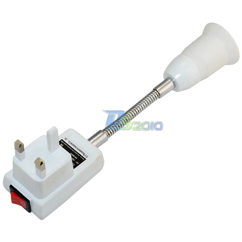 

30CM E27 Light Bulb Lamp Flexible Extension Adaptor Holder On/Off Switch UK Plug@ifashion2014