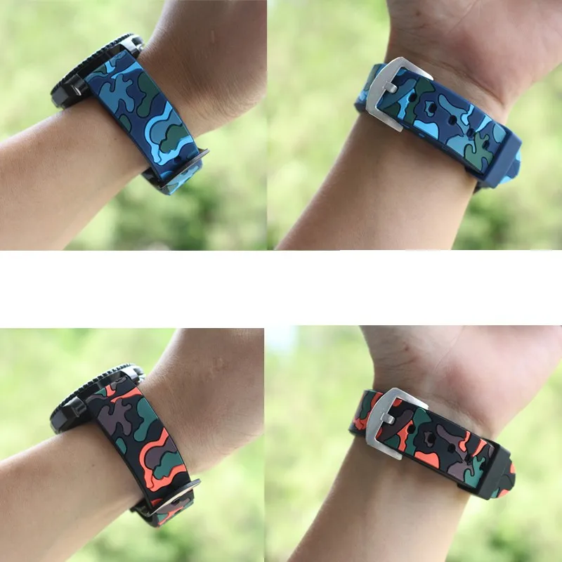 Камуфляжный силиконовый ремешок для Huami Amazfit Bip BIT PACE Lite, Молодежные умные часы, модные сменные браслеты на запястье для amazfit bip