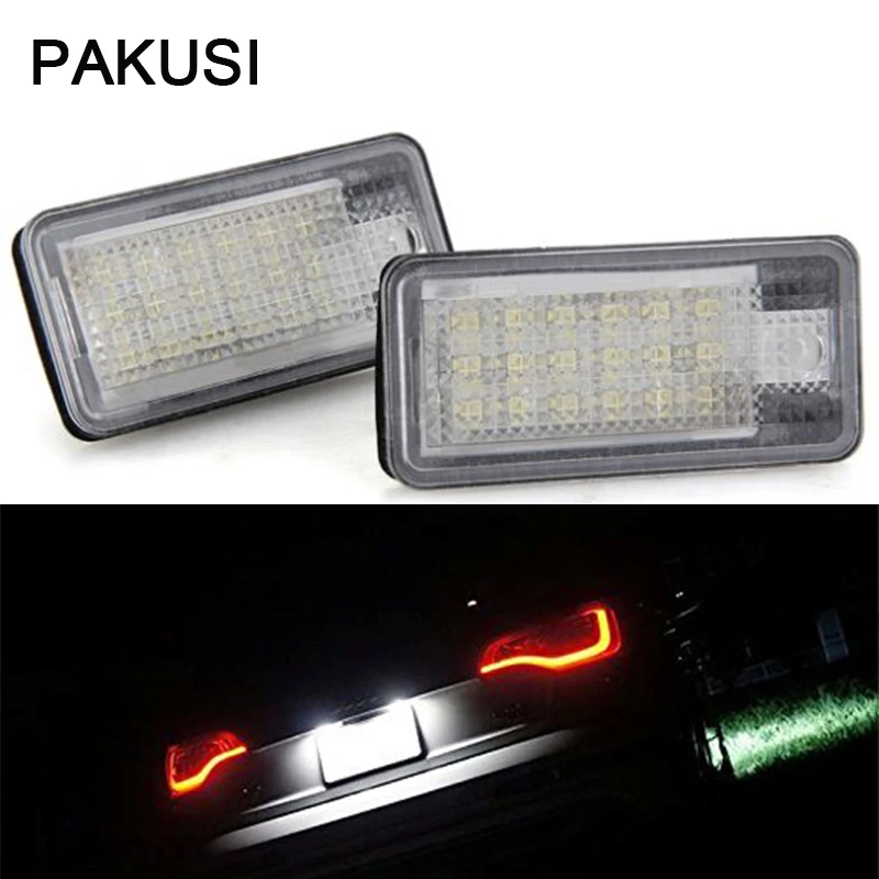 Pakusi Car Led License Plate Lights For Audi A4 B6 8e A3 S3 A6 C6 Q7 A4