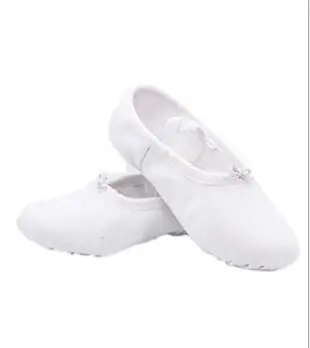 Professional Ballet Dance Shoes Yoga Slippers Indoor Exercising Shoes For Girls Women Canvas Falt Ballet Dancing Kids Girl Shoes - Цвет: white