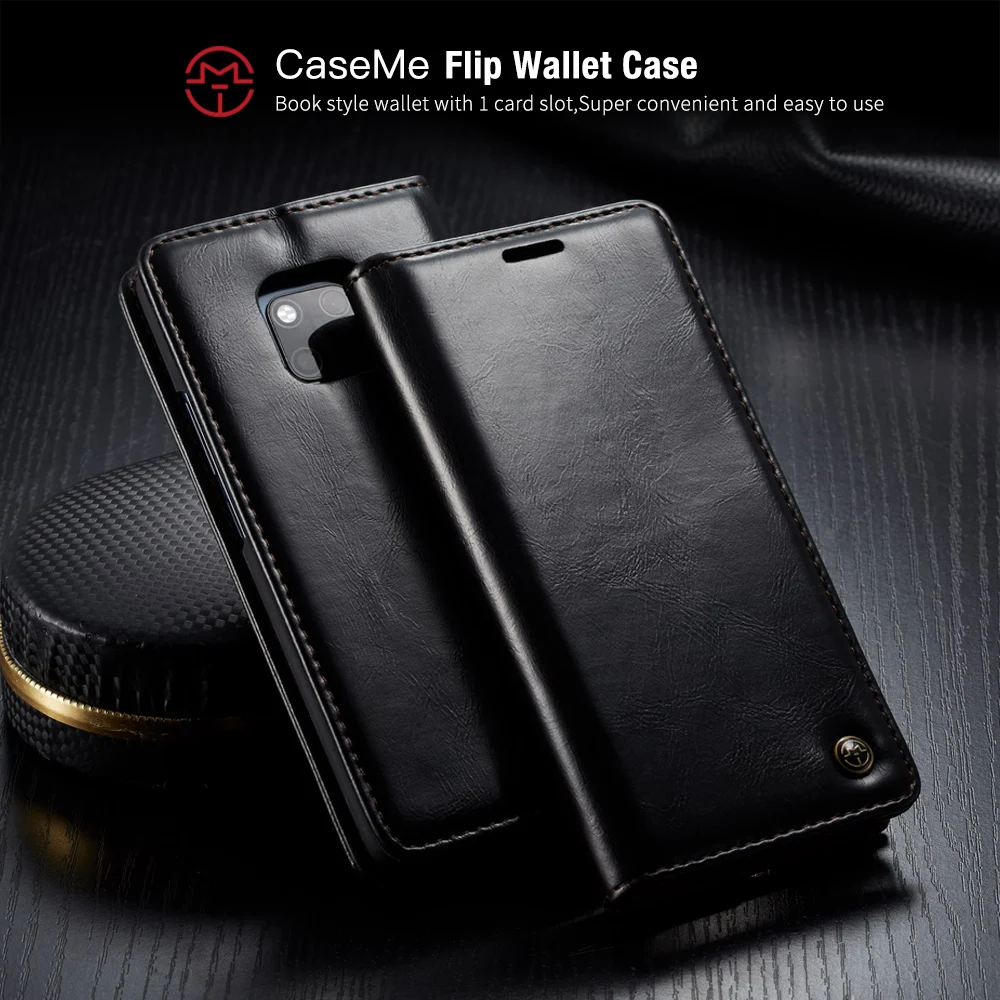 Чехол для Huawei Mate 20 Caseme винтажный Чехол-бумажник из искусственной кожи с