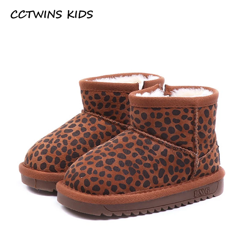 

CCTWINS KIDS 2018 Winter Children Fashion Snow Boot Baby Boy Brand Black Boot Girl Genuine Leather Shoe CS1661