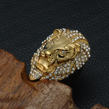Iced Out Lion Head Ring 1