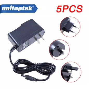 

5Pcs/lot CCTV Camera Power Qualified AC 110-240V To DC 12V 1A Power Supply Adapter For Security System,EU/US/UK/AU Plug