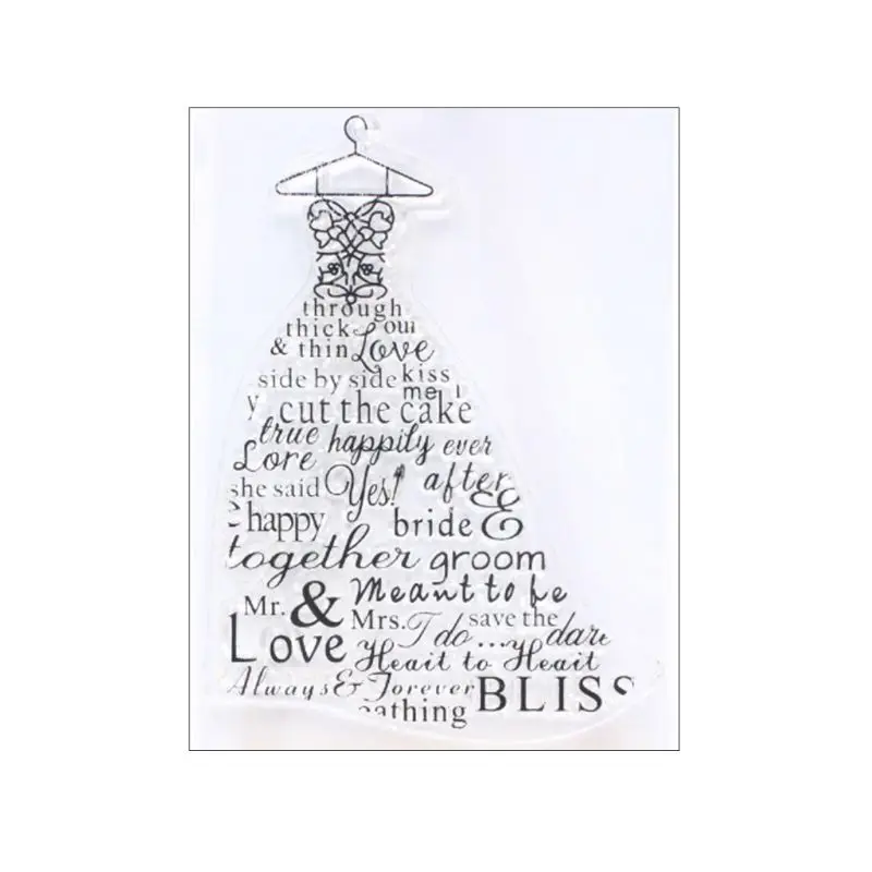 

Wedding Dress DIY Silicone Clear Stamp Cling Seal Scrapbook Embossing Album Decor Craft For Scrapbooking New Stamps 2019