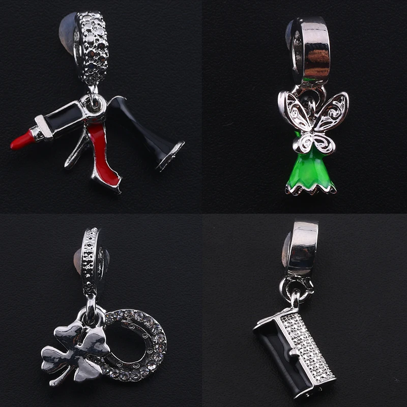 

BAOPON 5pcs/lot DIY Charm of the kiss Beads Charms Big Hole Available for European women Brand Bracelet Jewelry