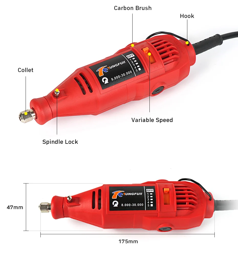 Tungfull инструмент гравер 30000 об/мин AC шлифовальный резной сверлильный гравер Электрический станок Электроинструмент Dremel инструменты для мини-дрели