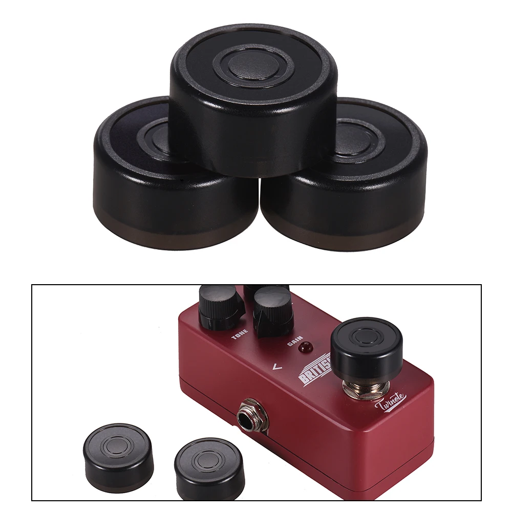 

3pcs Guitar Pedal Footswitch Topper Protector ABS Bumpers Pedal Effects Footswitch for Guitar Effect Pedal Black
