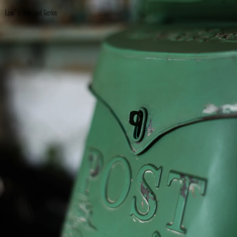 handcrafted wall mounted post box vintage metal mailbox (3)