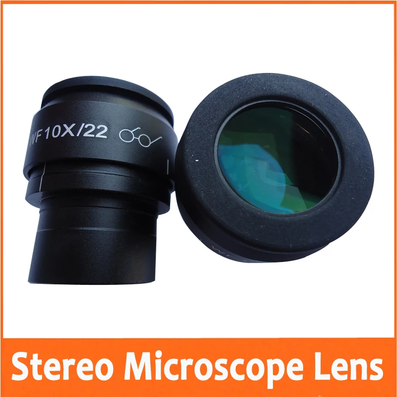 

WF10X/22mm Adjustable Zoom Plan High Eyepoint Wide Angle Optical Eyepiece Lens for Stereo Microscope with Green Film Coating