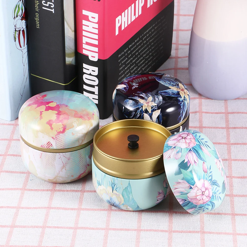 

3pcs Small Creative Tea Caddy Japanese Style Sealed Tea Canister Delicate Iron Storage Box Container For Home Kitchen Travel