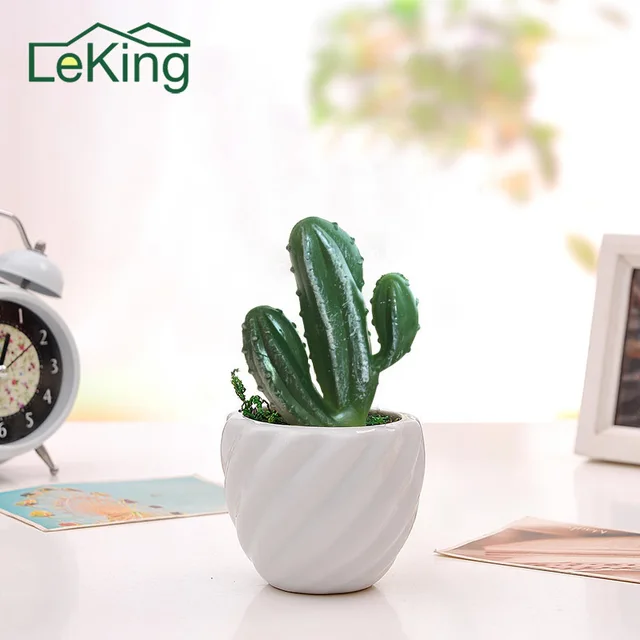 Realistico Artificiale Mini Tre Testa Cactus Piante di Plastica Del Mestiere Flo Realistico Artificiale Mini Tre Testa Cactus Piante di Plastica Del Mestiere Flo