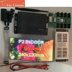Novastar caixa de envio grátis com módulo flexível p2, cartão de recepção mrv328, fonte de alimentação, teste de amostra, frete grátis