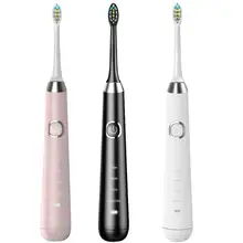 Электрический Зубная щётка отбеливание смарт 4 режима Беспроводной зарядки IPX7 Водонепроницаемый автоматизированный агрегат для производства мягкого Зубная щётка, способный преодолевать Броды для взрослых