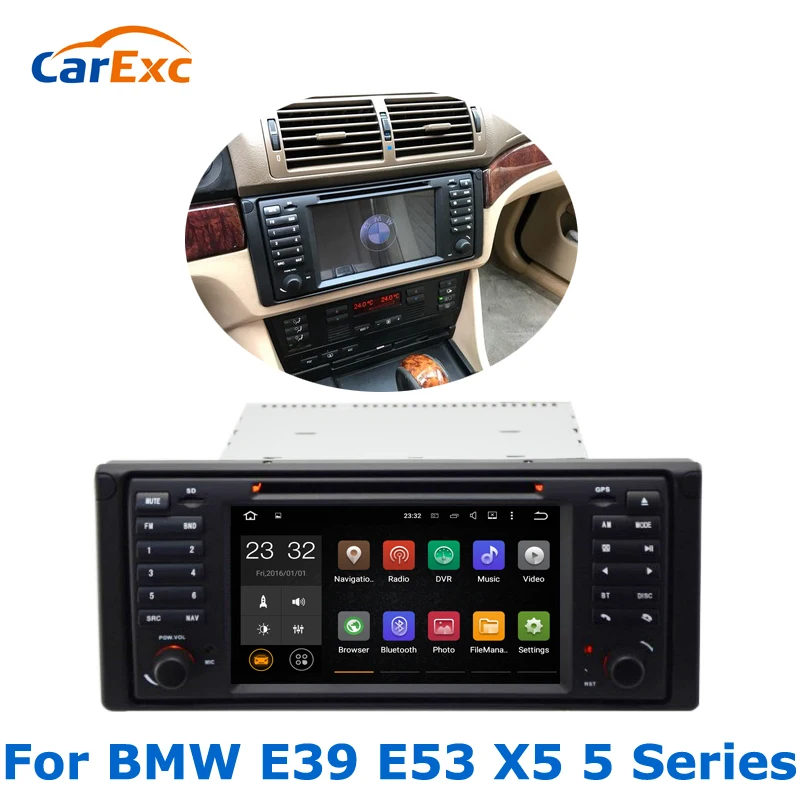 Автомобильный мультимедийный плеер с радио Android 9 0 ОЗУ 2 Гб для BMW E39 520i 528i 530i E53 Old 5