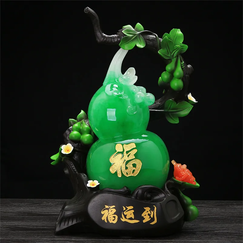 

Busniess Gifts Gourd Figurine Office Home Decoration Accessories Ornaments Best Wishes Gourd Sculpture Miniature Garden Crafts