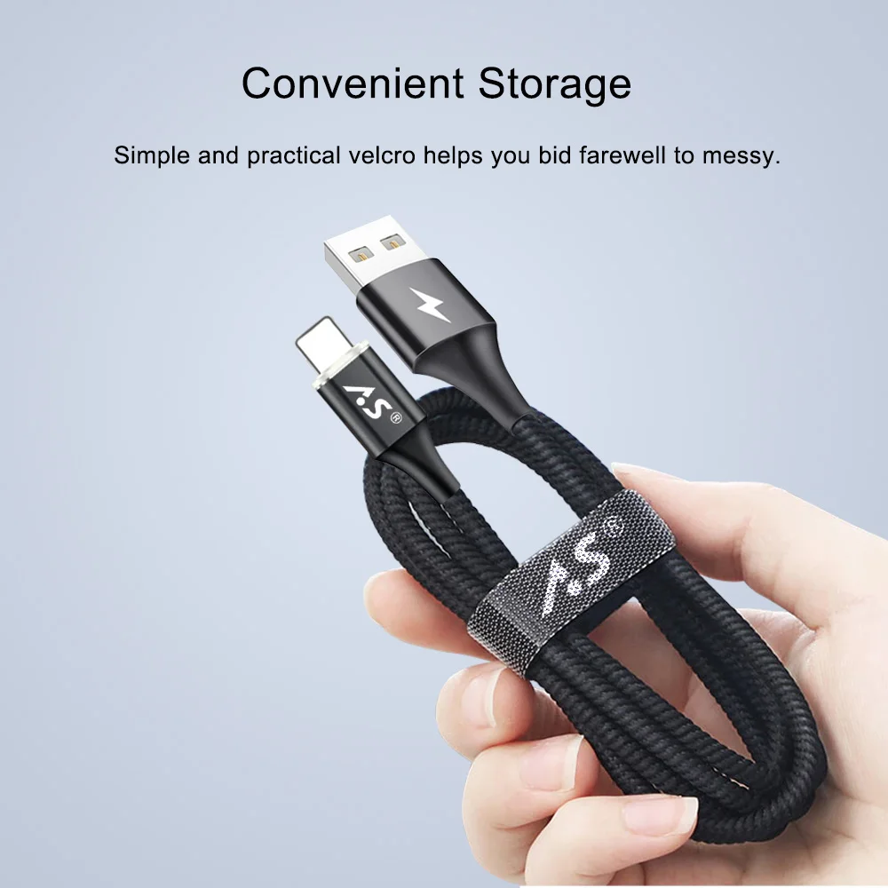 A.S для iPhone х зарядное устройство USB кабель передачи данных 3A быстрой зарядки и 8 Plus